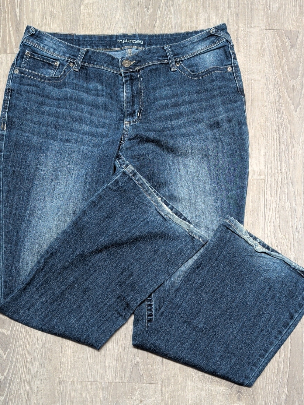 Maurices Women's Boot Cut Dark Blue Denim Jeans